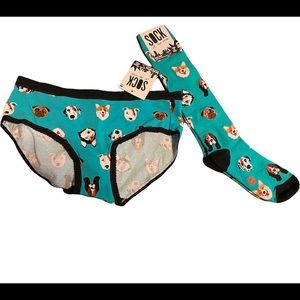 Doggy Lover panties with matching knee socks